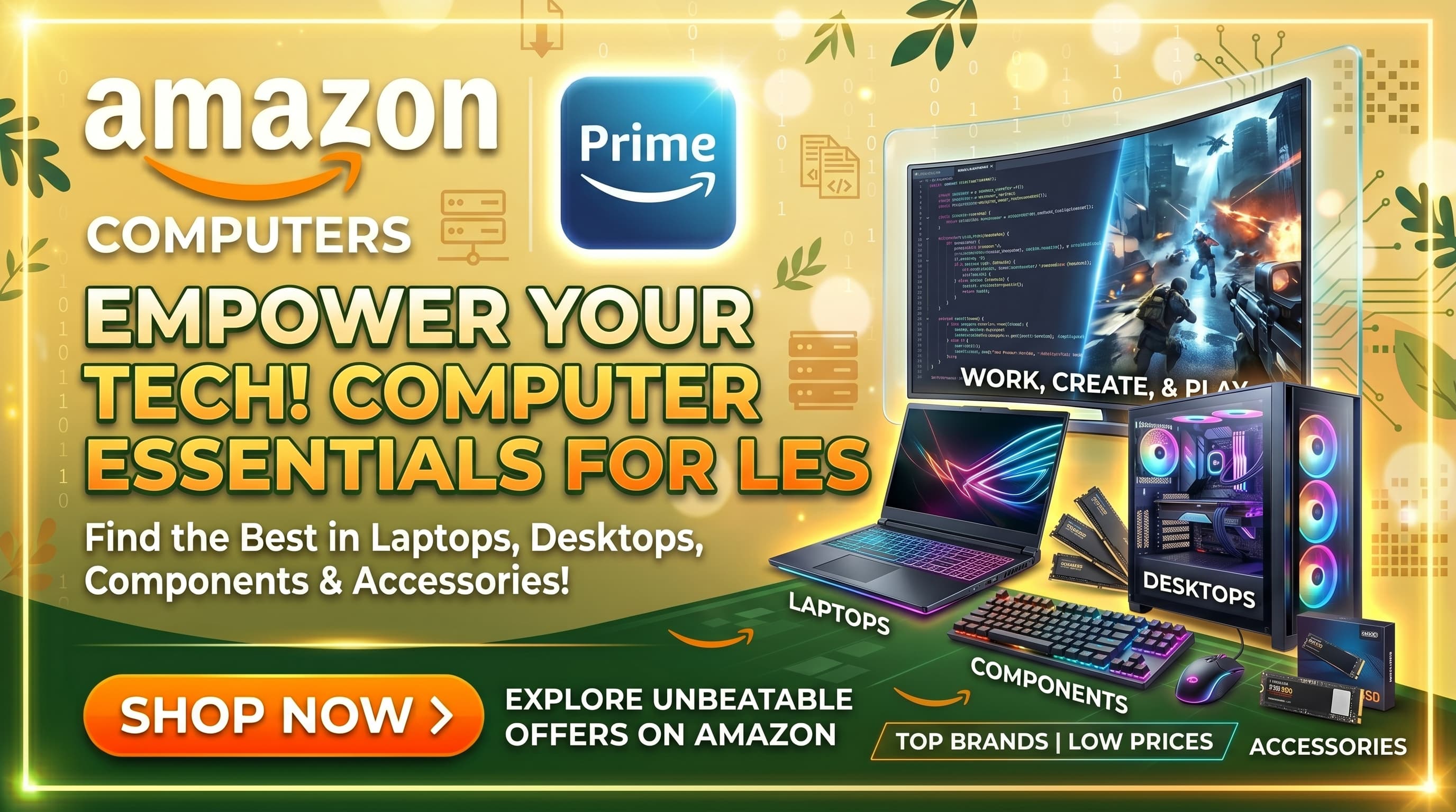 Shop computers and accessories on Amazon