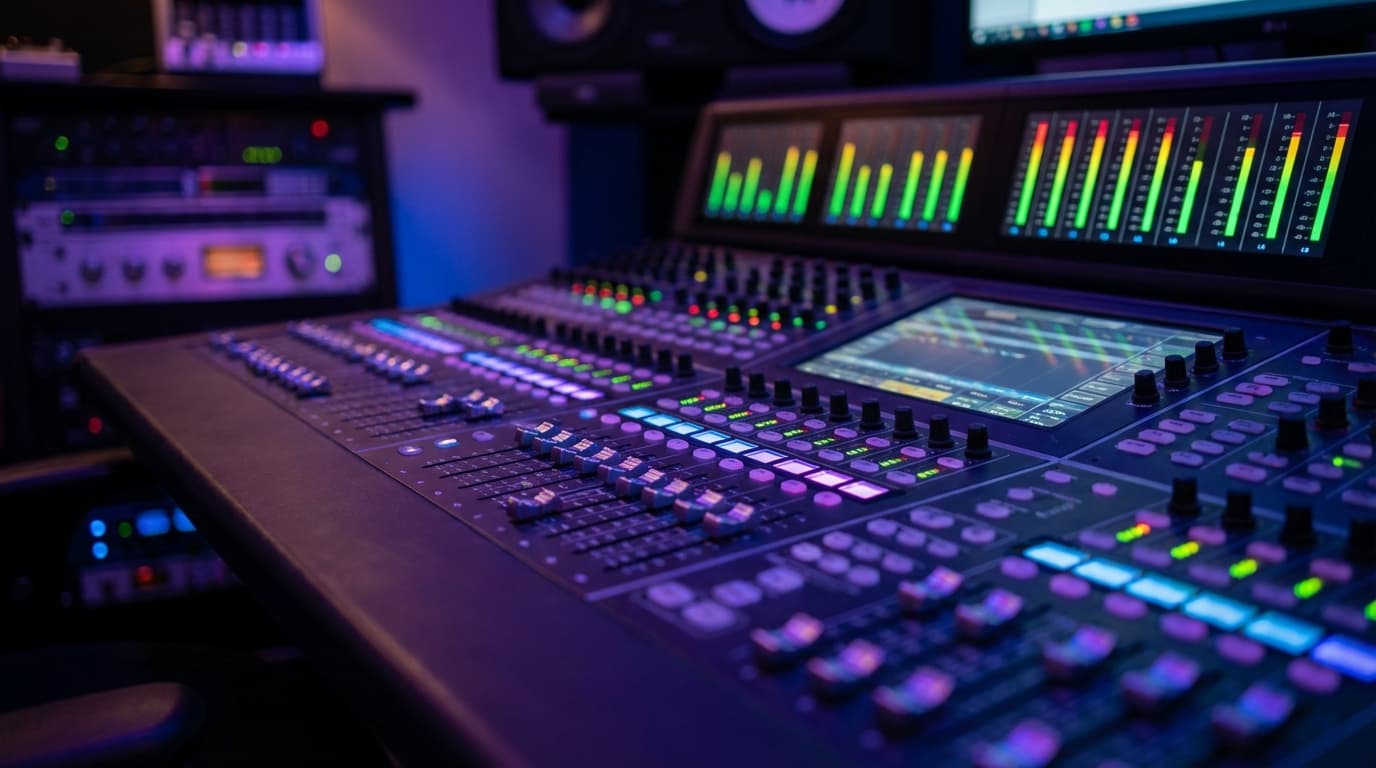 Audio mixing console